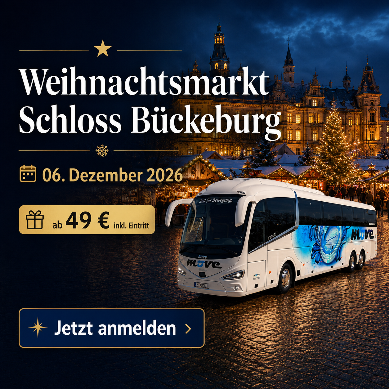 Weihnachtsfahrt nach Schloss Bückeburg am 6. Dez